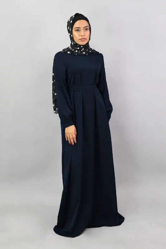 cute maxi dresses for spring -Navy Blue Deluxe Soft Maxi Dress