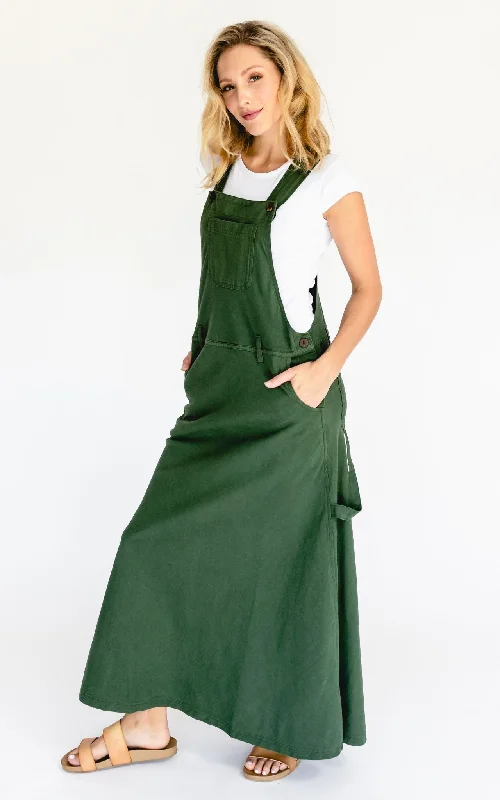 vintage maxi dresses for women -Overall Maxi Dress - Green