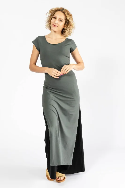 soft maxi dresses for lounging -Sarita Dress - Sage