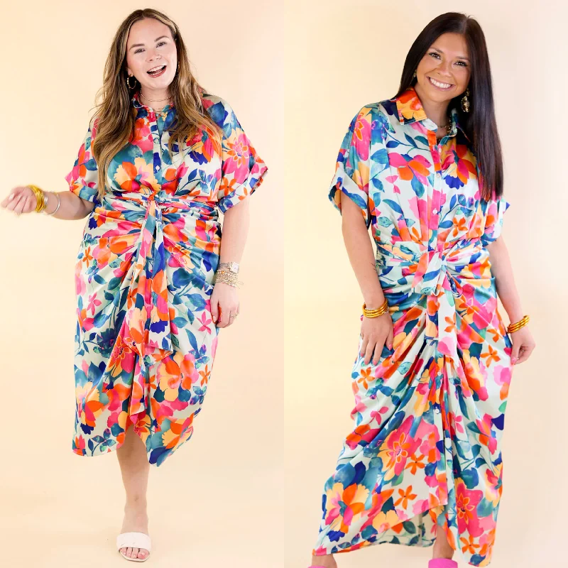 maxi dresses with bold prints -Beautiful Flora Floral Print Button Up Maxi Dress in Mint Green