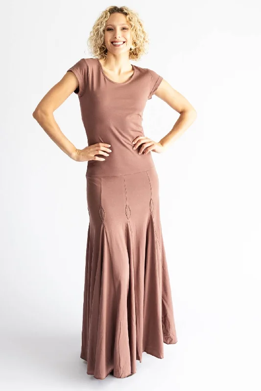 elegant maxi dresses for nightlife -Wild Rose Dress - Dusty Mauve