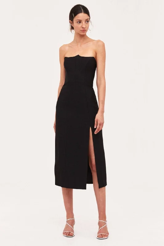 black midi dresses for spring -Beyond Control Midi Dress