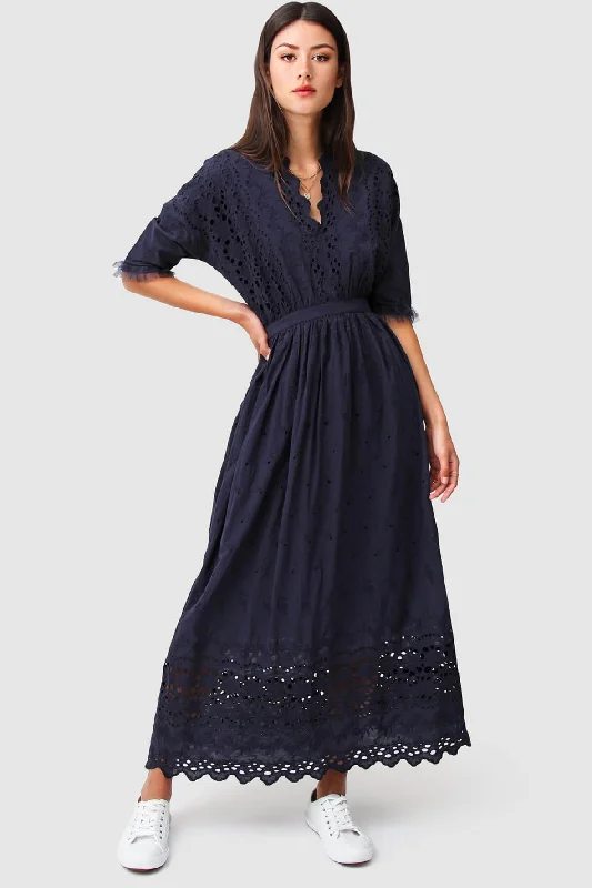 affordable midi dresses for teens -All Eyes On You Midi Dress in Navy