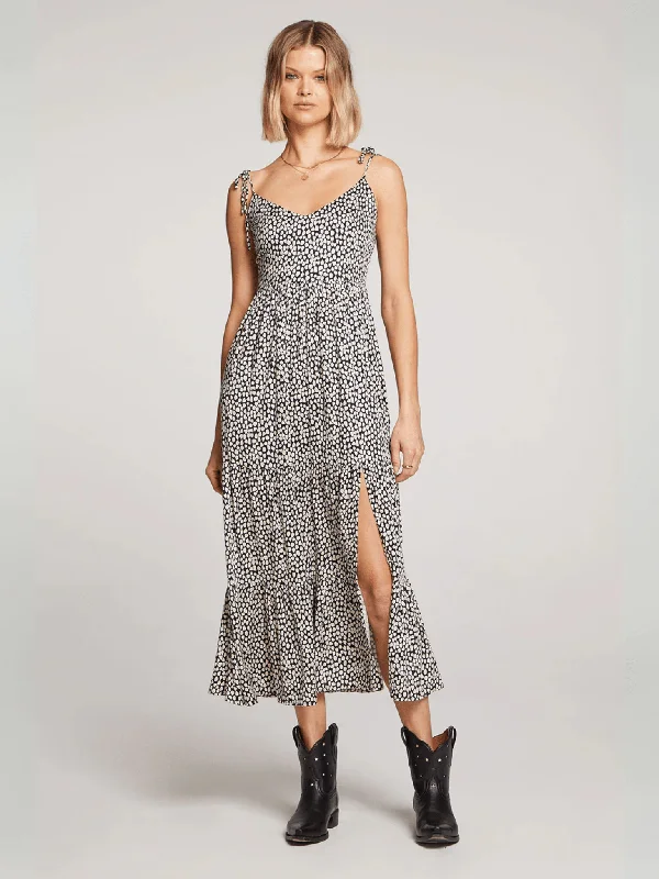 affordable midi dresses for club -Maely Print Midi Dress