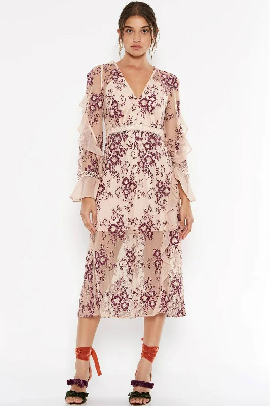 boho midi dresses for women -Anaphora Midi Dress