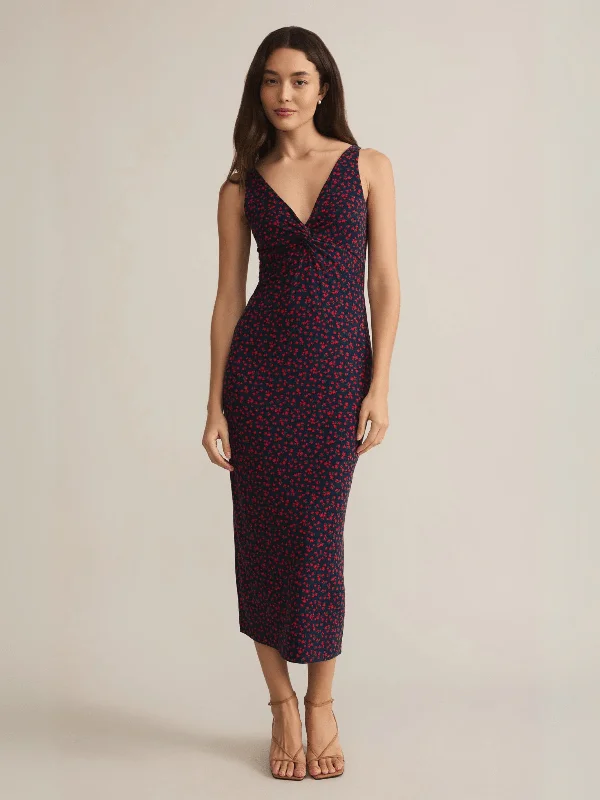 affordable midi dresses for spring -Eleve La Rosa Ditsy Midi Dress