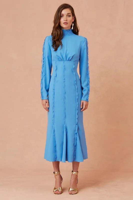 boho midi dresses for women -Beloved Long Sleeve Midi Dress