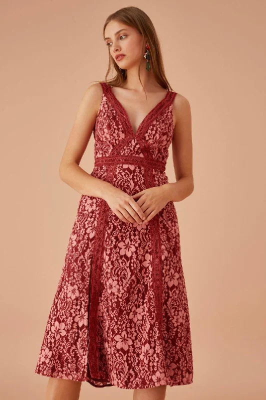 midi dresses for date night -Holder Lace Midi Dress