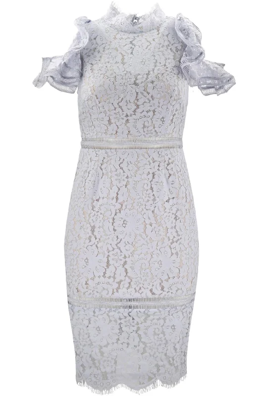 trendy midi dresses for summer -Oblivion Lace Midi Dress