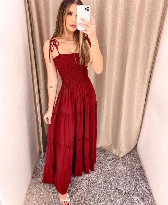 trendy evening dress for teens -A-line Burgundy Prom Dress Fashion Party Dress cc765