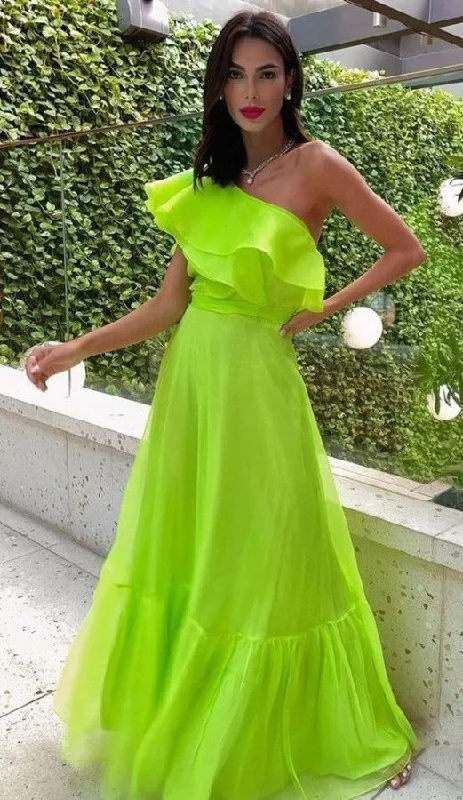 trendy evening dress for summer -Green A-line Prom Dress,Green Formal Gown cc846