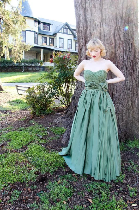 sexy evening dress for date -Green sweetheart pleated evening prom dresses cc801