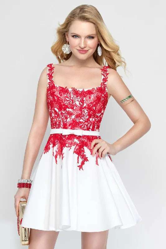 affordable party dress under $50 -Alyce Paris -3689  Lace Embellished Bodice Strapless A-Line Dress