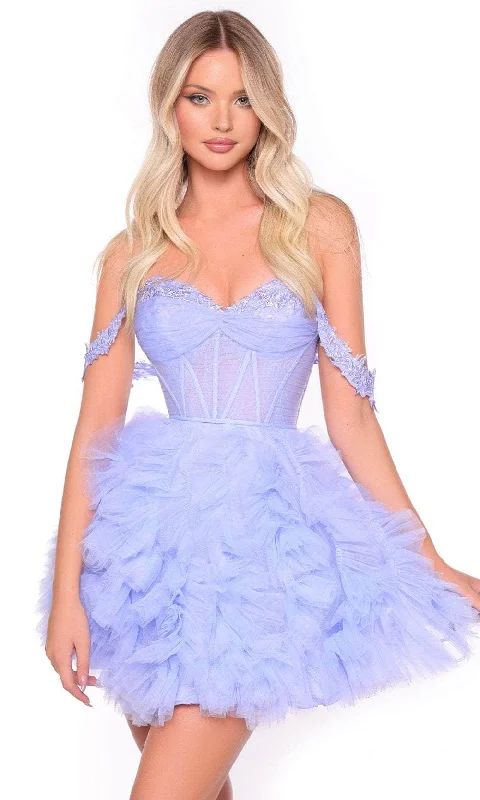 Amarra 88015 - Sweetheart Ruffles Cocktail Dress