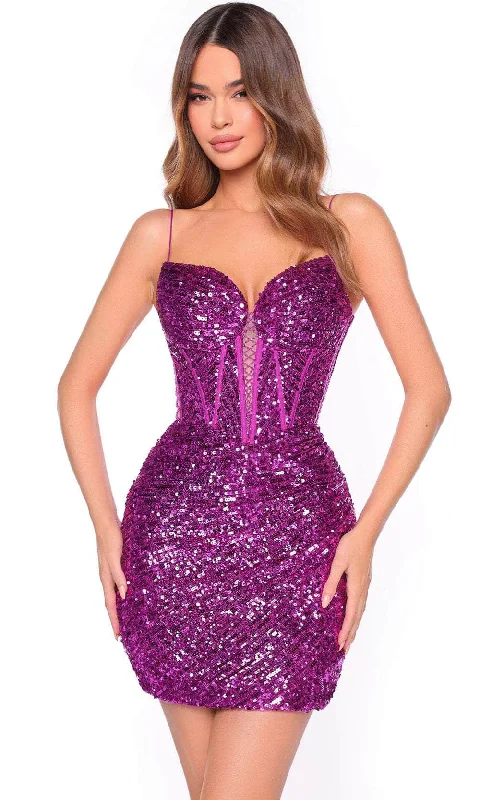 Amarra 88027 - Sequin Basque Cocktail Dress