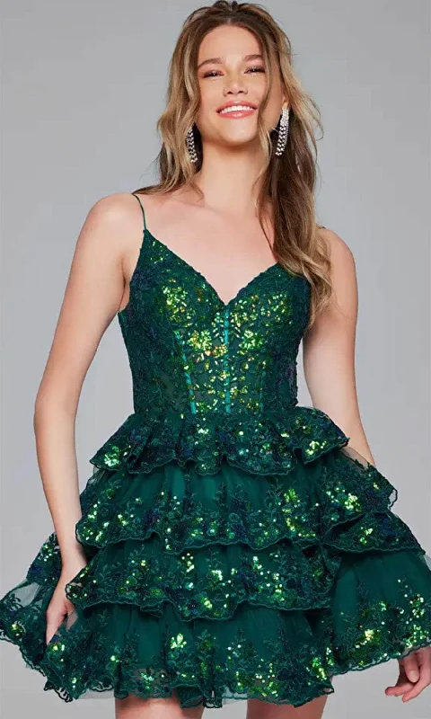 affordable party dress for summer -Jovani 40382 - Embroidered Sleeveless Cocktail Dress