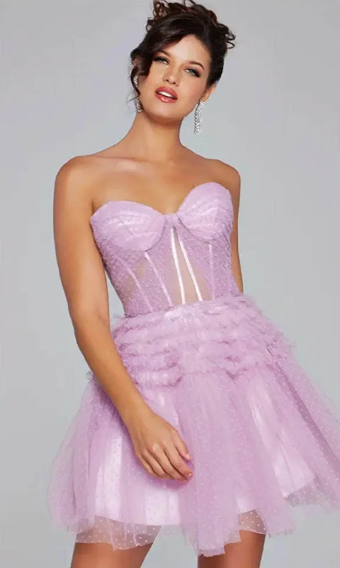 affordable party dress for summer -Jovani 40467 - Sweetheart Ruffled A-Line Cocktail Dress