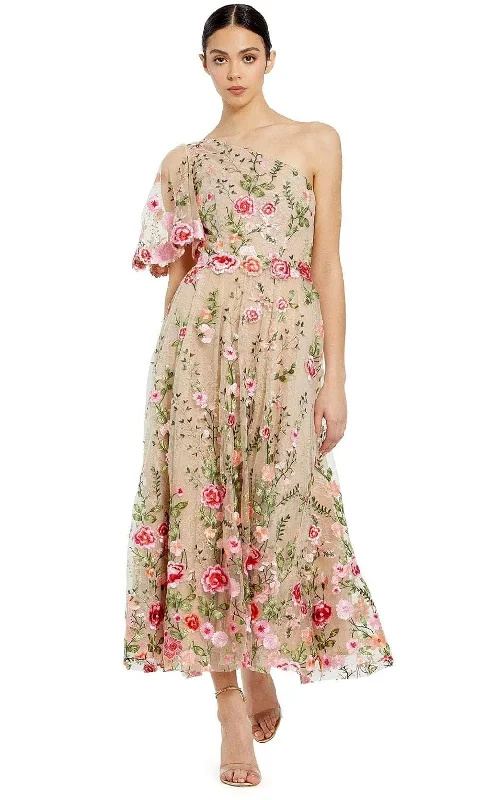 floral party dress for summer -Mac Duggal 68607 - Floral Embroidered Dress