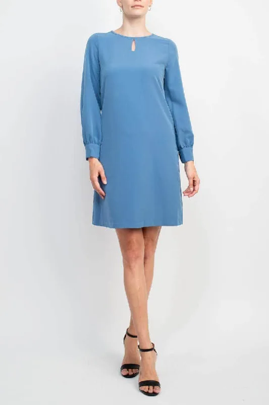 T Tahari THF97004 - Jewel Neck Front Keyhole Cocktail Dress