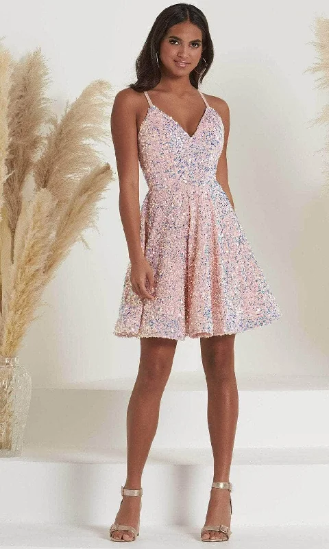 affordable party dress for girls -Tiffany Homecoming 27350 - Sequin Aline Cocktail Dress