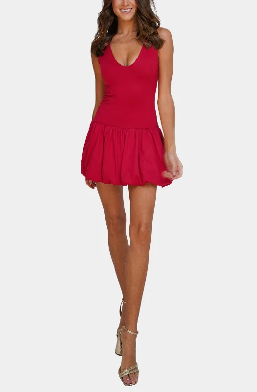 affordable midi dresses online -Trisha Bubble Mini Dress