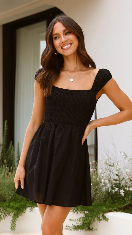 chic midi dresses for summer -Tamami Mini Dress - Black